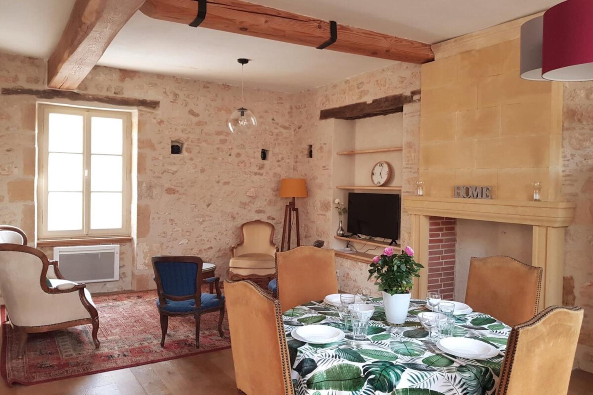 Monpazier Situation Ideale Lumineux Terrasse Luaran gambar